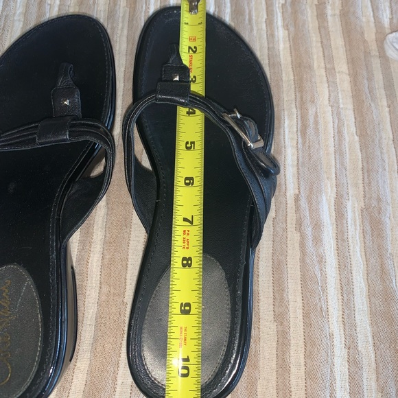 COLE Haan Black Leather Sandals By Nike Air. Sz 10/11 - Picture 5 of 13